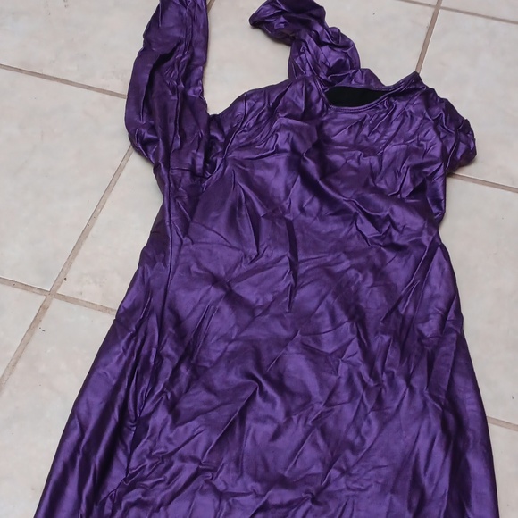 Fashion Nova Purple Faux Leather Midi Dress - Picture 2 of 3